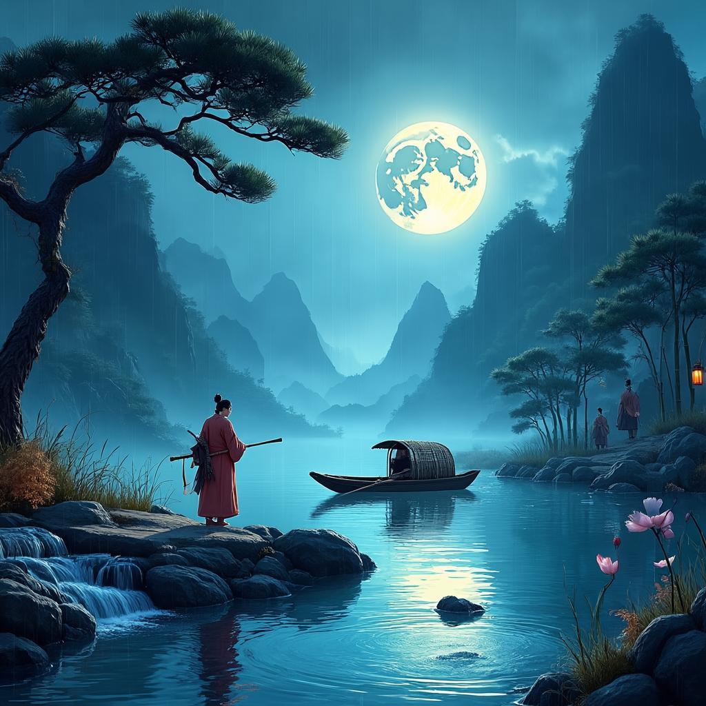 山居秋暝 - 诗意画境