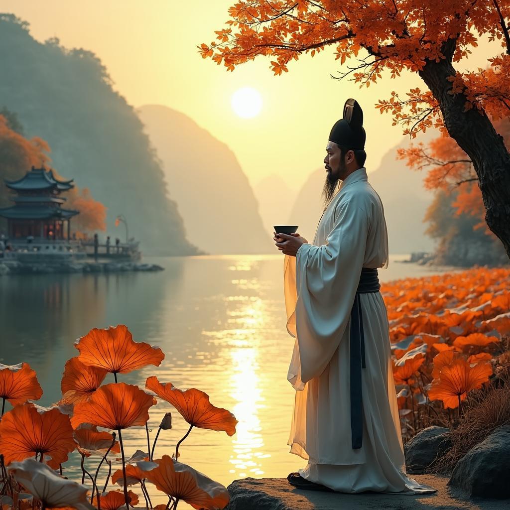 暮秋独游曲江 - 诗意画境