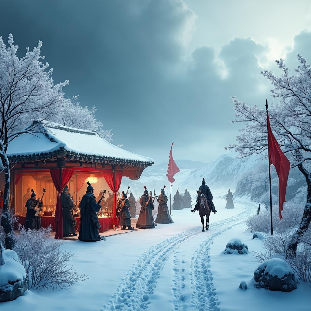 白雪歌送武判官归京 - 诗意画境