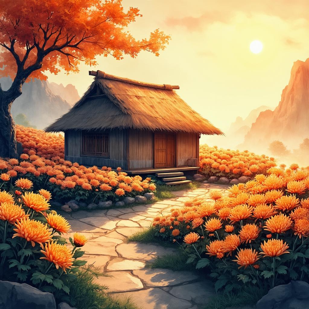 菊花 - 诗意画境